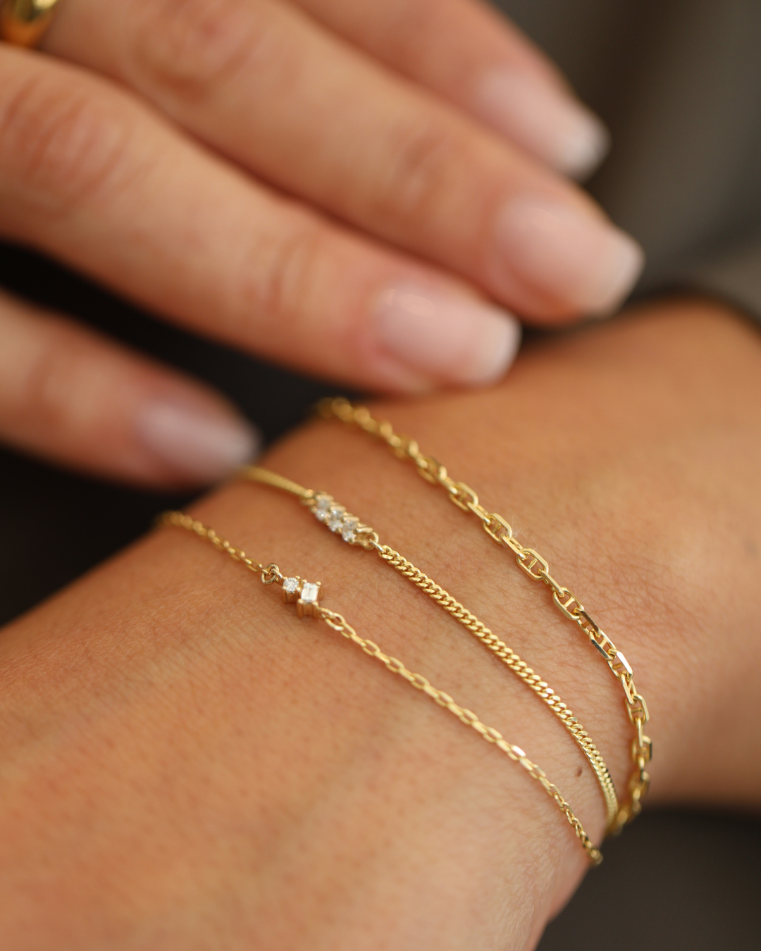 Diamond Permanent Bracelet Solid Gold - Prysm jewelry