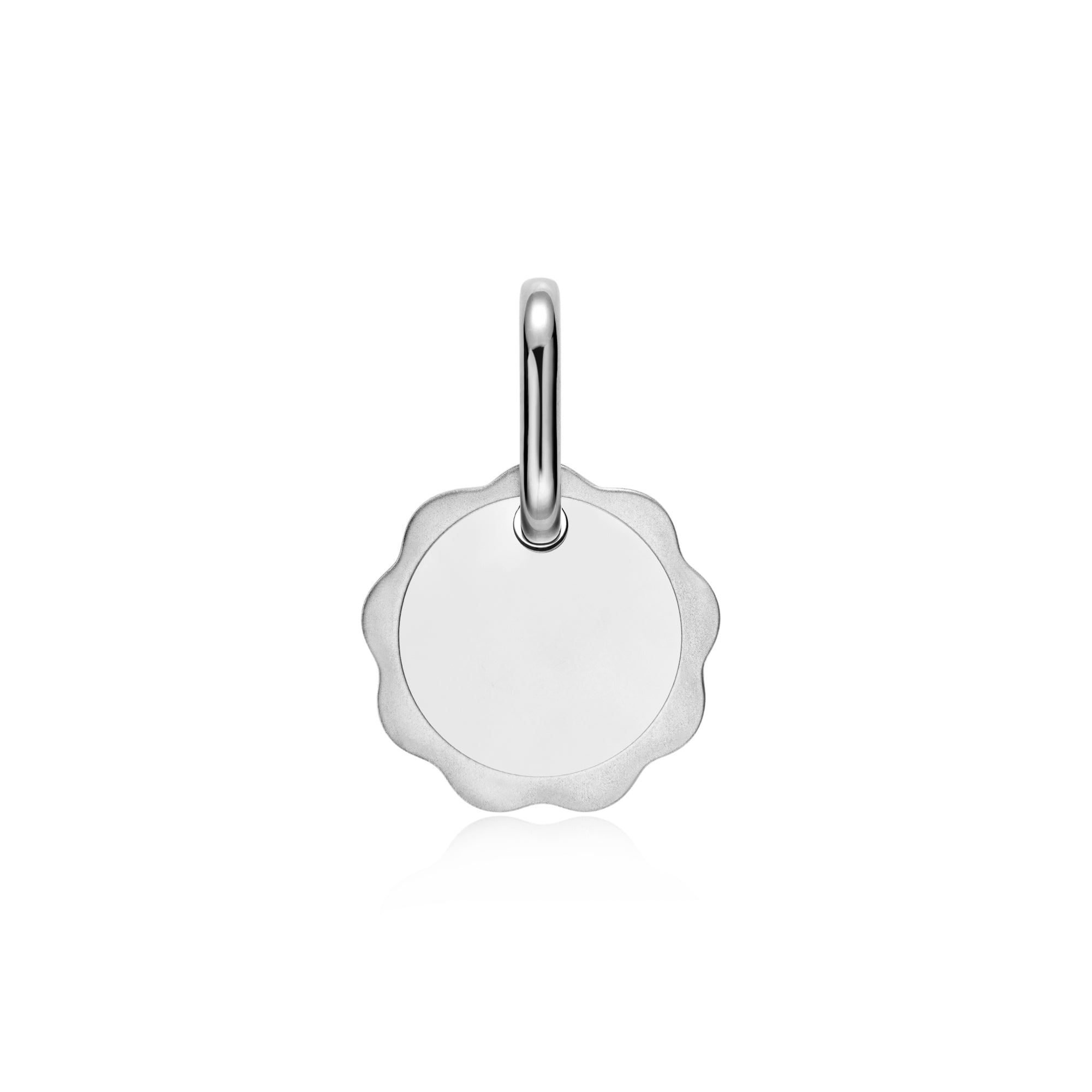 Daisy flower pet tag Silver- Personalize