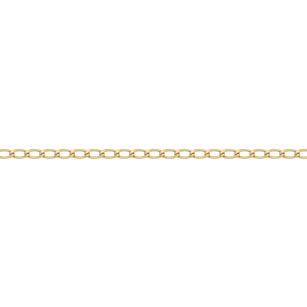 Chaîne Gourmette Allongée · Or Rempli 14 carats et Argent Sterling
