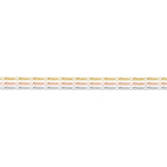 Three figaro gold chains of different thicknesses on a white background