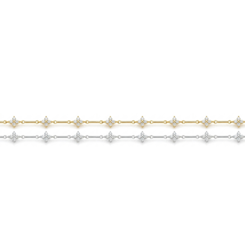 Chaîne Fleur · Or Rempli 14 carats et Argent Sterling