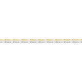 Large Flat Figaro Chain · 14K Solid Gold