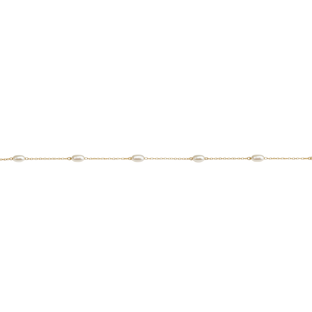 Chaîne Perles · Or Rempli 14 carats avec Perles d'Eau Douce