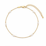 Saige Anklet Gold | waterproof stainless steel jewelry by PRYSM