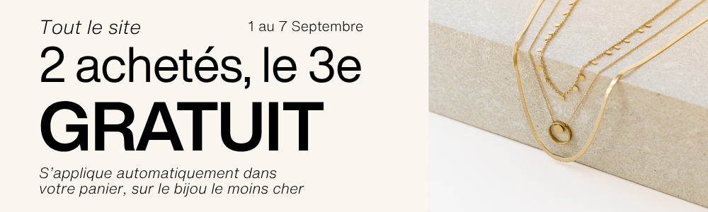 2 achetés, 3e gratuit