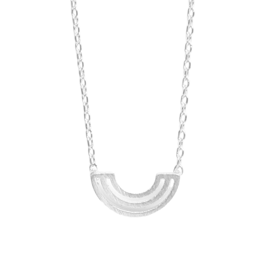Rainbow Necklace Silver