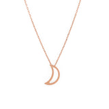 Moon Necklace Rose Gold