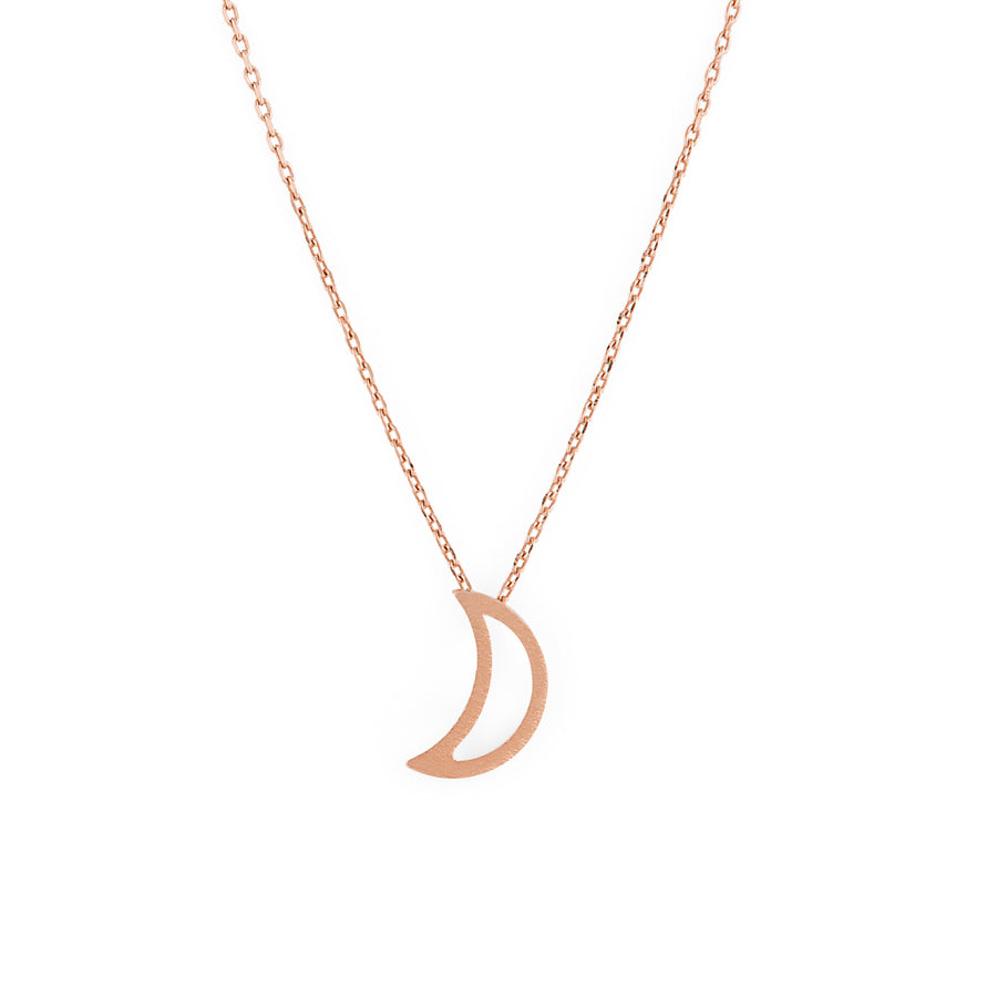 Collier Lune Or Rose